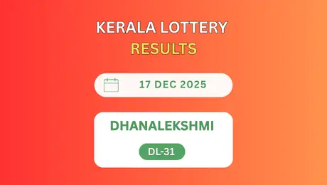 Kerala Lottery Result Today (17.12.2025): Dhanalekshmi DL-31 Results
