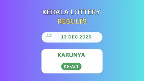 Kerala Lottery Result Today Live (13.12.2025): Karunya KR-734 Winners List