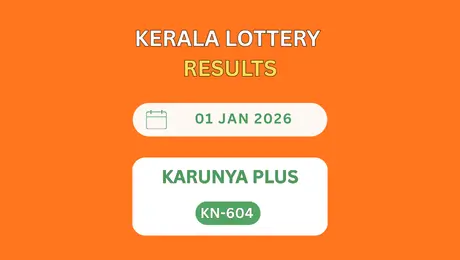 Karunya Plus KN-604 Kerala State Lottery Result Today Live