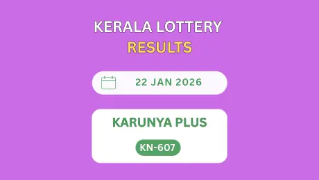 Kerala Lottery Result Today Live: Karunya Plus KN-607 (22.01.2026)