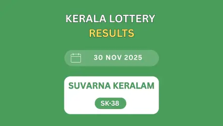 Kerala State Lottery Result Today Live: SUVARNA KERALAM SK-38 (30.01.2026)